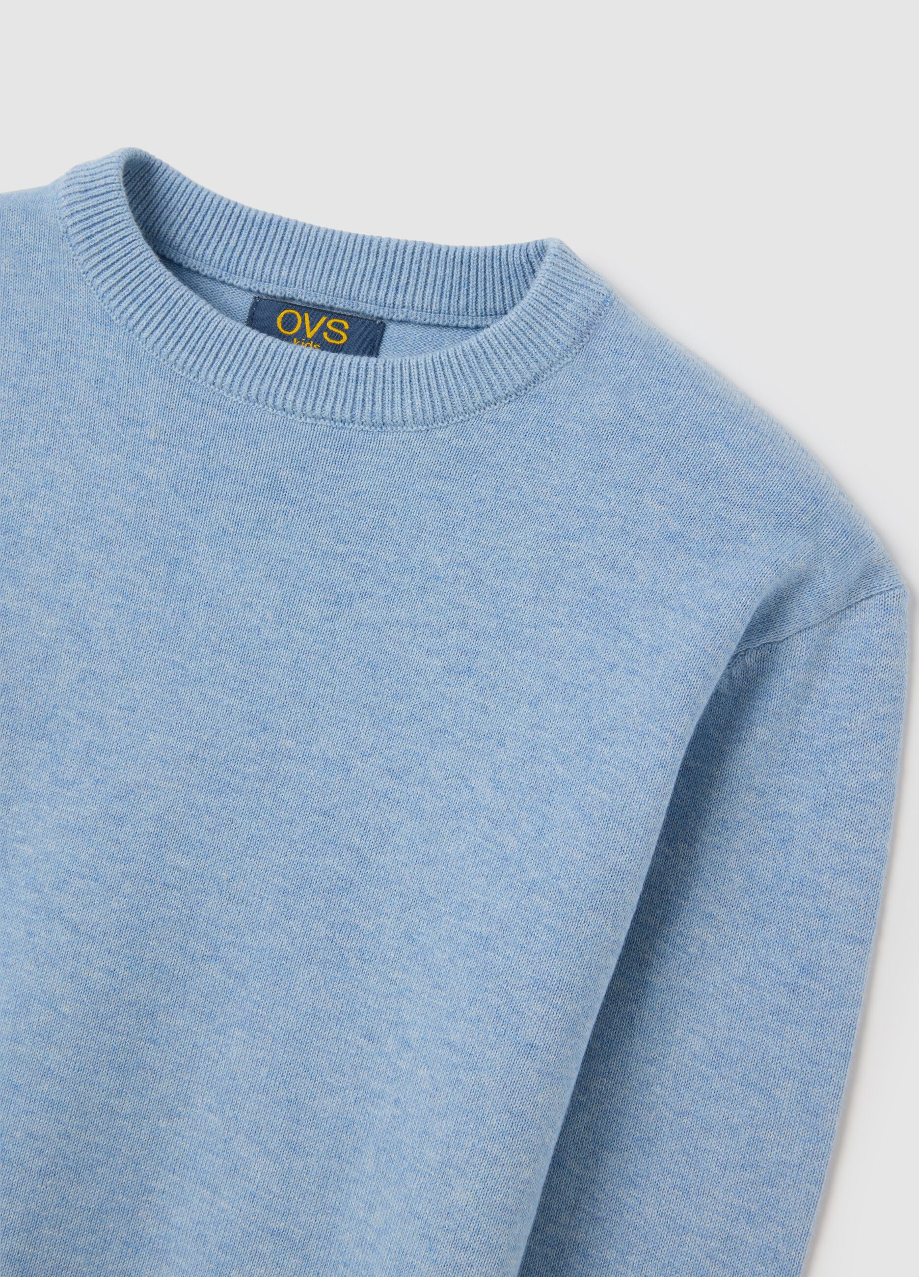 Boy's Blue Cotton Jumper Regular Fit