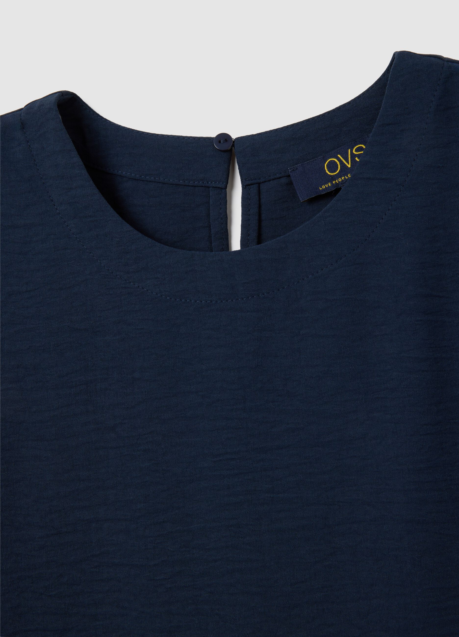 T-shirt da donna blu regular fit senza chiusura