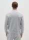 Grey cotton blend regular fit sweatshirt with zip_2