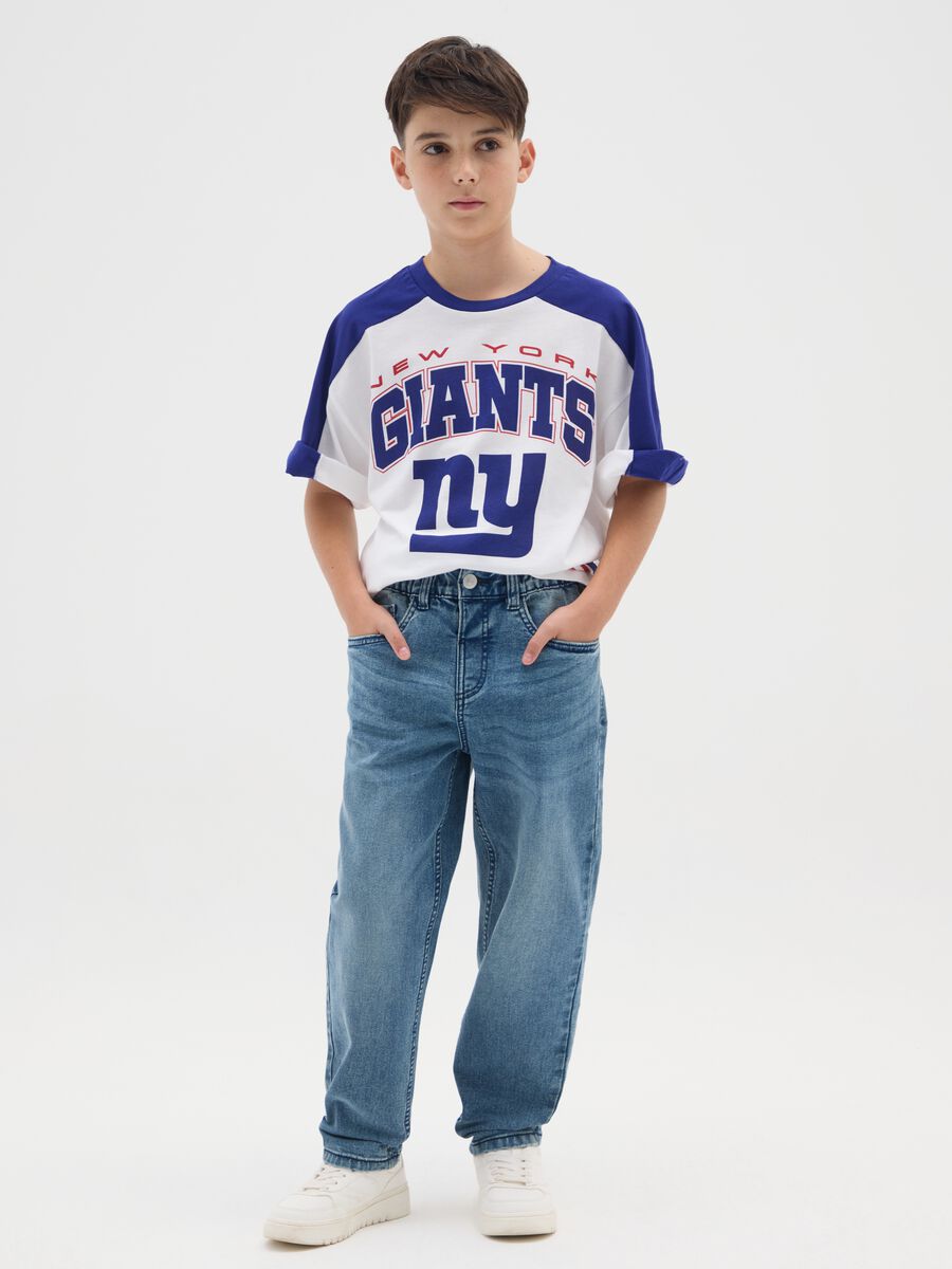 Jeans da ragazzo in denim blu comfort fit_0