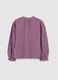 Girls' purple pure cotton regular fit sweater with embroidery_1