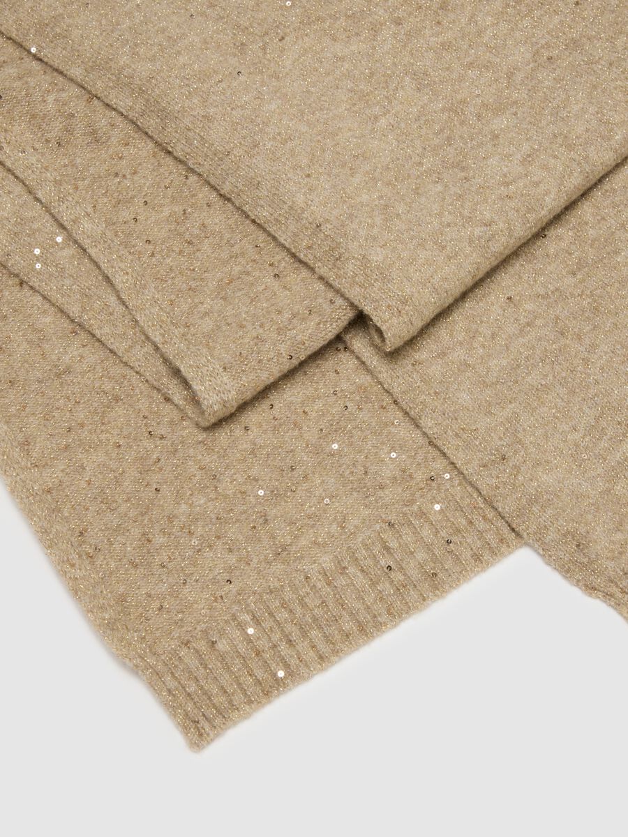 Sciarpa beige con glitter_2