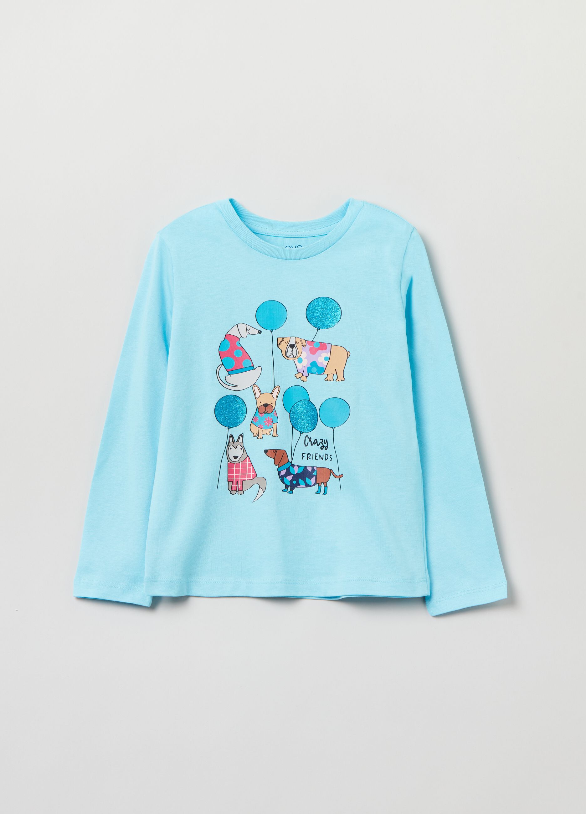 T-shirt a maniche lunghe con stampa_0