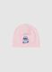 Pink stretch cotton girl's hat with Stitch decoration_0