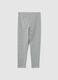 Girls' grey stretchy cotton skinny leggings_1