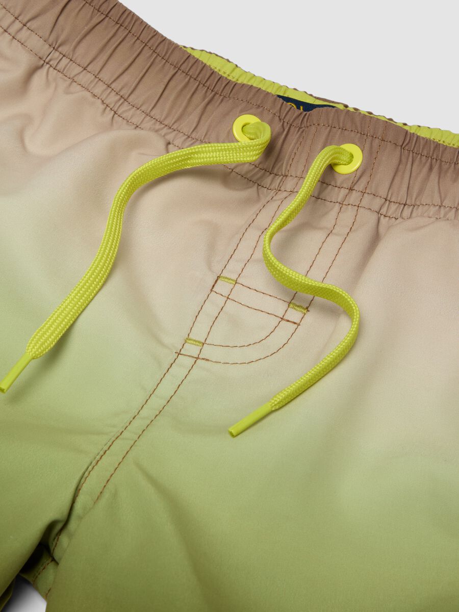 Green boys&rsquo; swim shorts with d&eacute;grad&eacute; fade_2