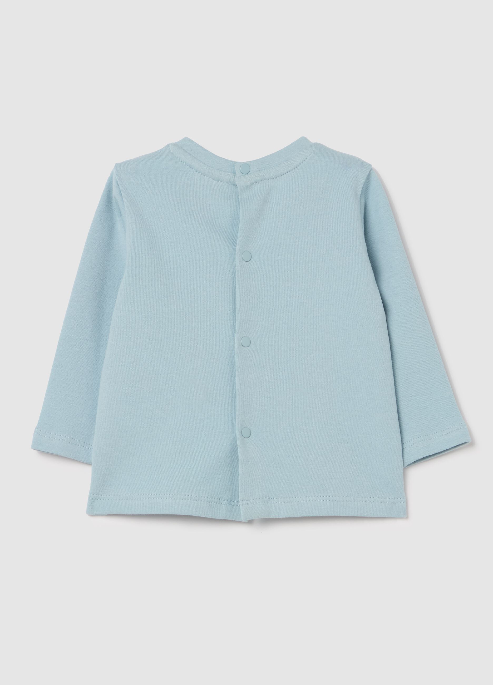Long-sleeved cotton T-shirt with koala print