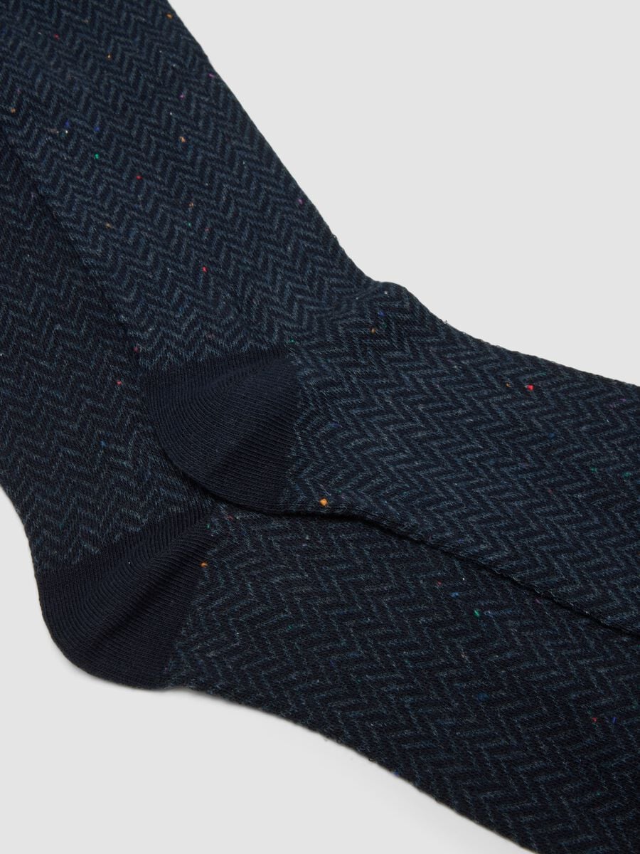 3-pack of long blue and black organic stretch cotton socks_2