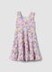 Multicoloured floral midi dress in stretch fabric_1