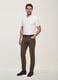 Green slim-fit stretch cotton twill trousers_0