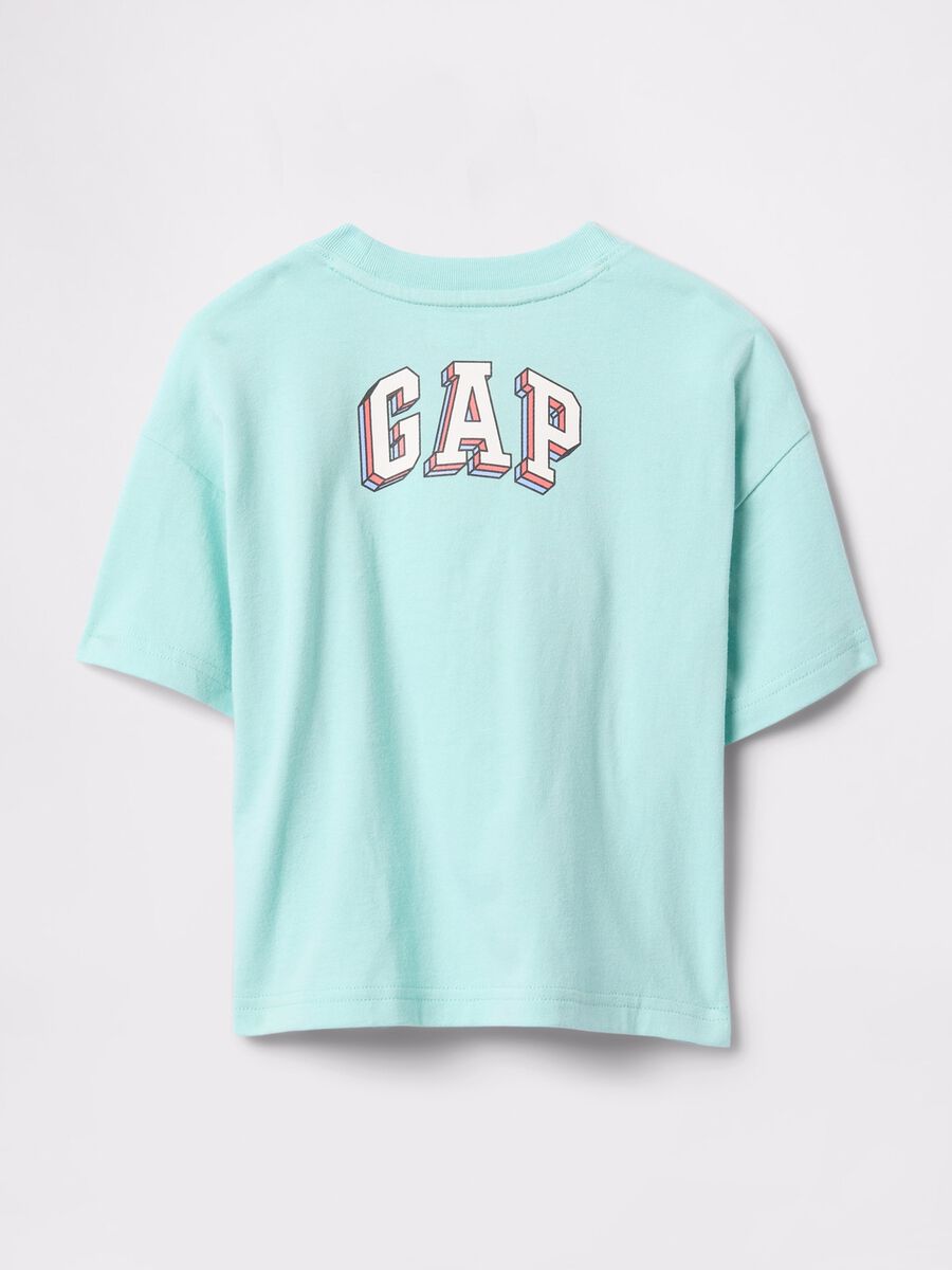 Light blue cotton T-shirt with Spider-Man print_1