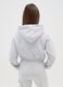 Girls' Grey Fitted Full Zip Cotton Blend Hoodie_1