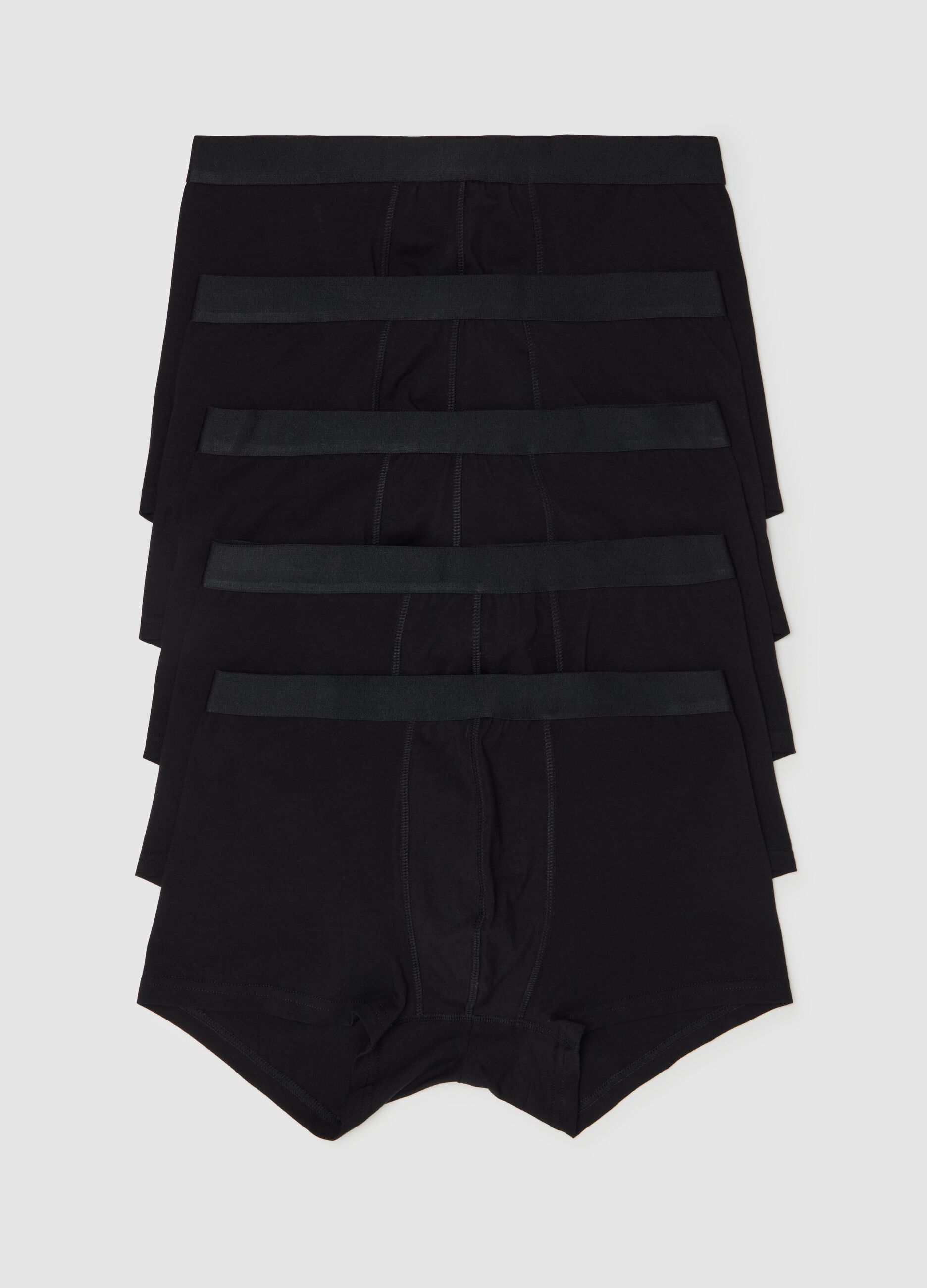 Five-pack boxers in organic cotton