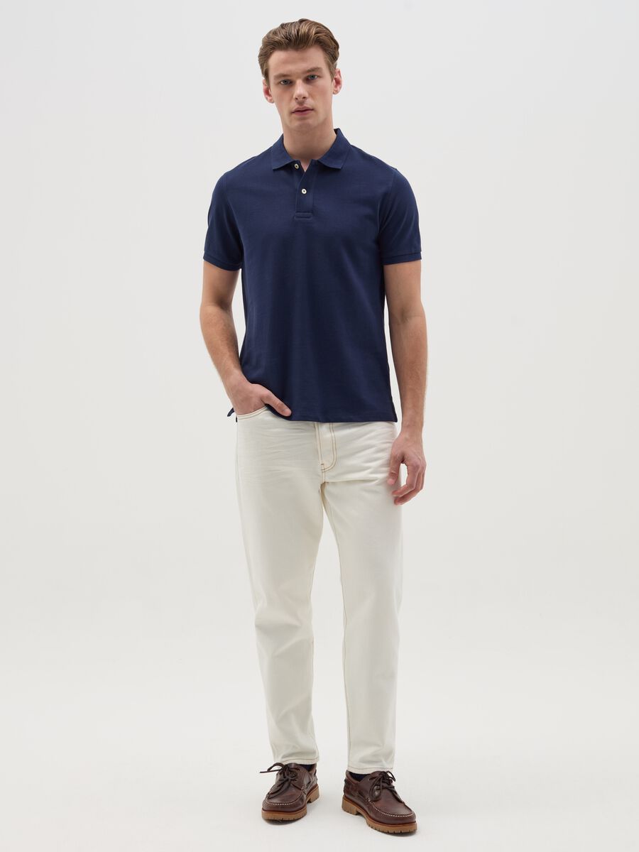 Polo shirt in organic cotton piquet_1