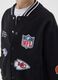 Kids' black regular fit cotton blend sweatshirt with NFL logos_2
