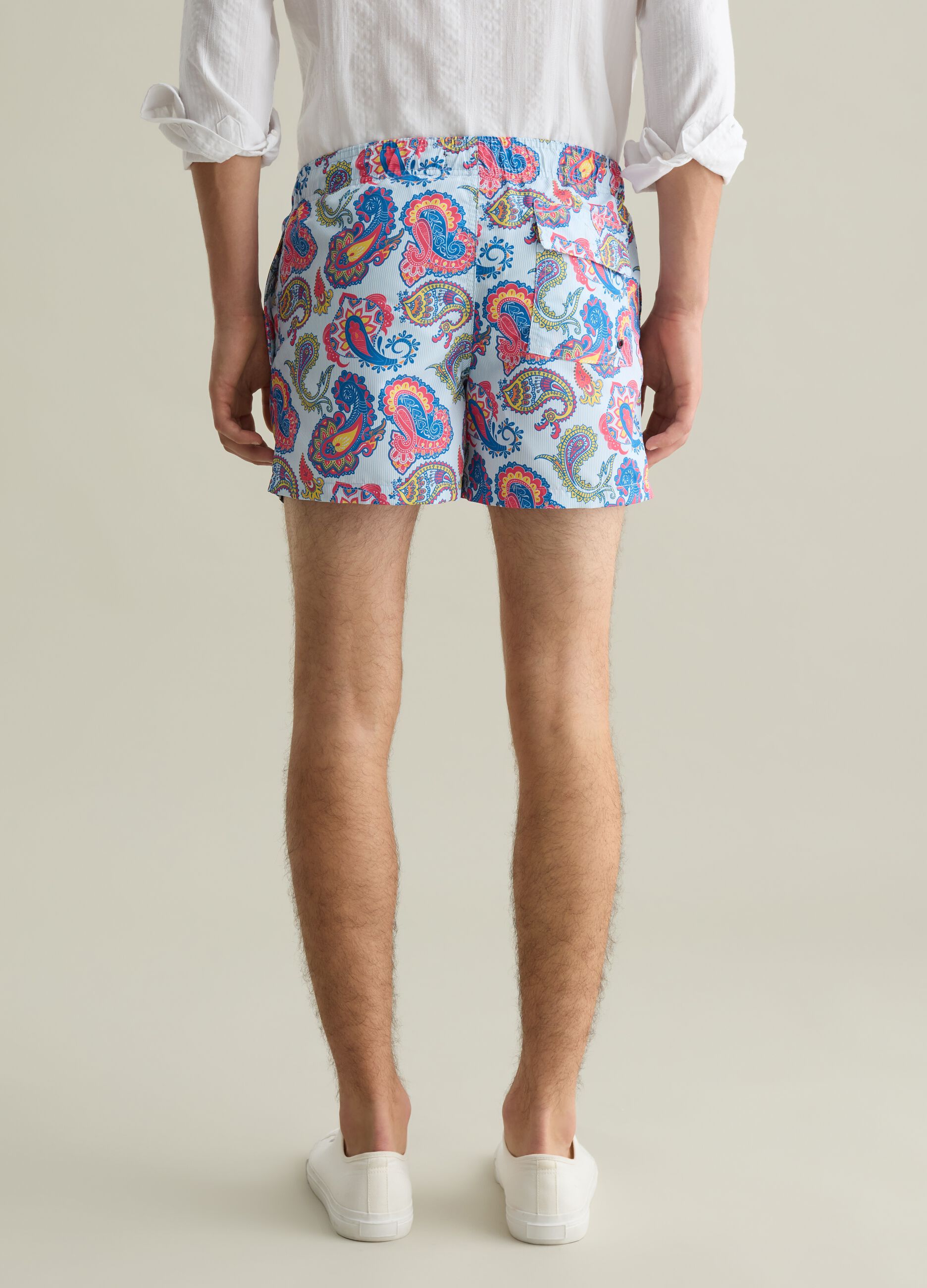 Costume da bagno corto da uomo in misto multicolor regular fit