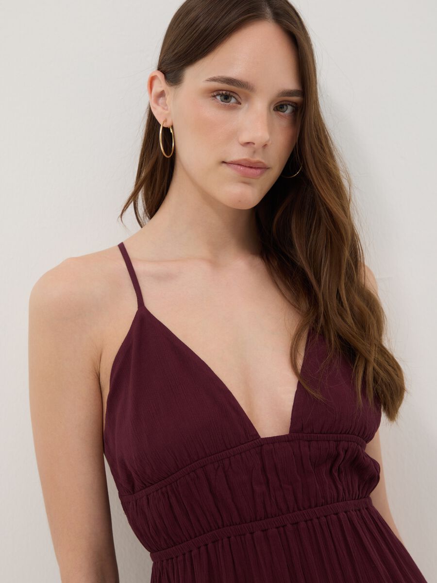 Purple maxi dress in pure viscose_2