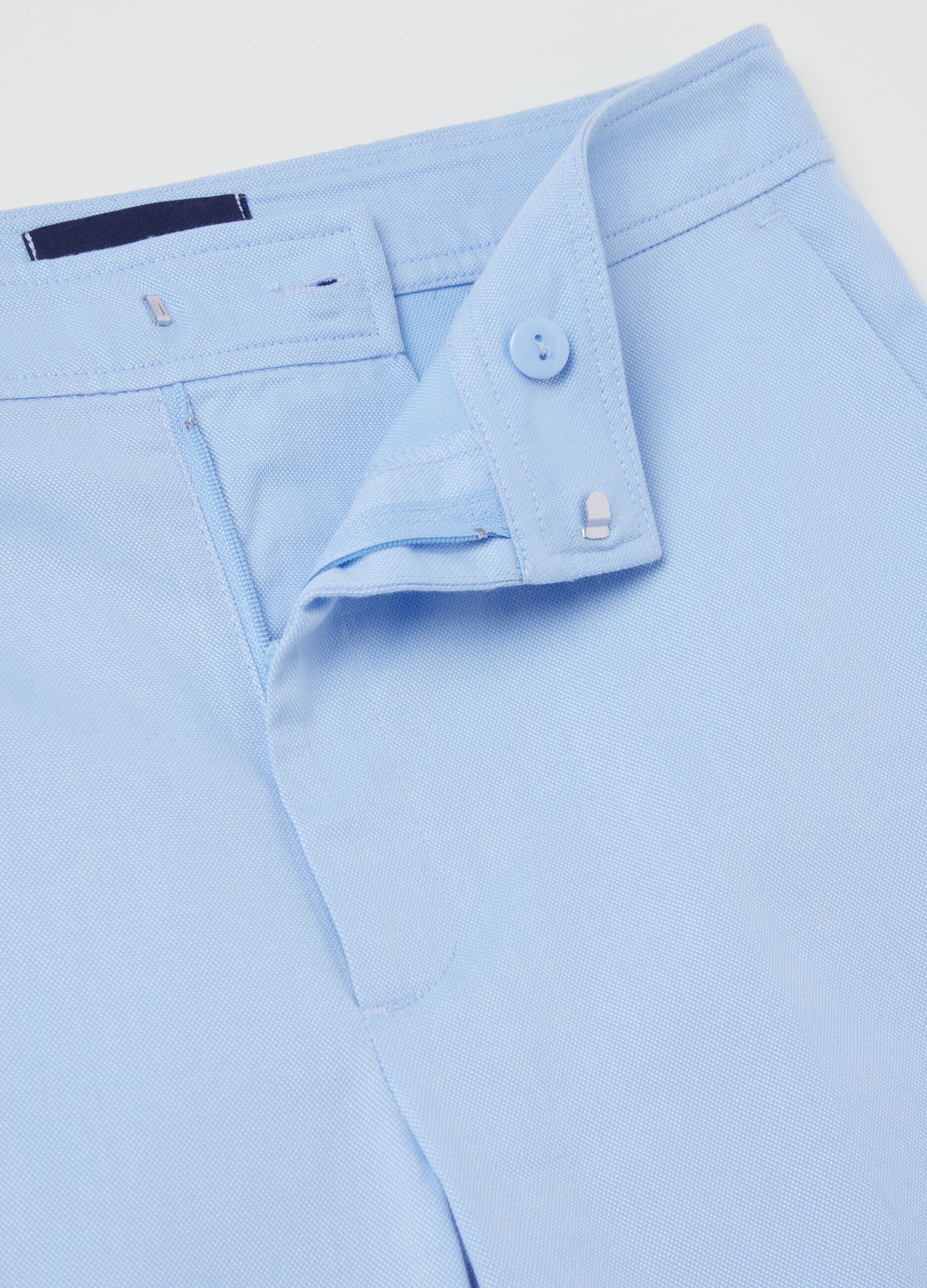 Regular-fit cotton and Lyocell trousers