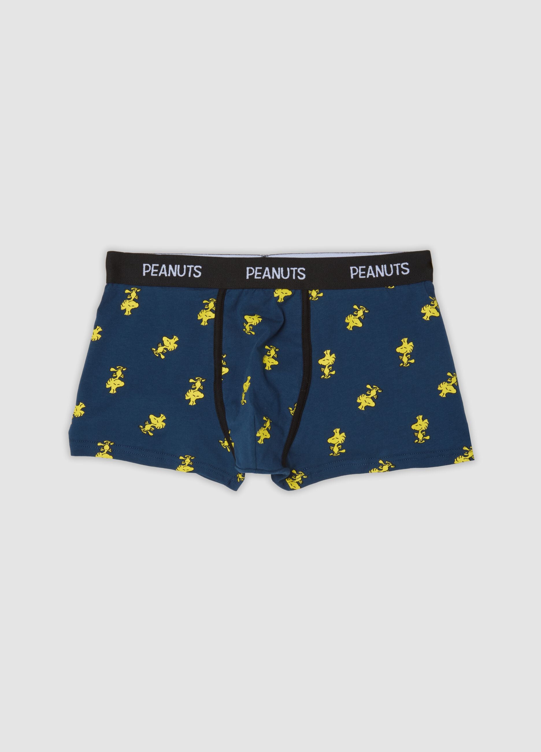 Blue stretch organic cotton Peanuts print boxer shorts