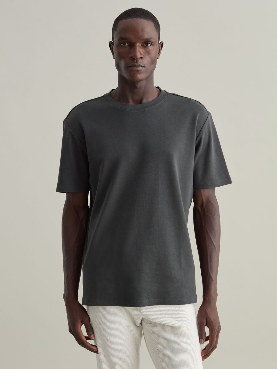 T-shirt girocollo in cotone Contemporary_0