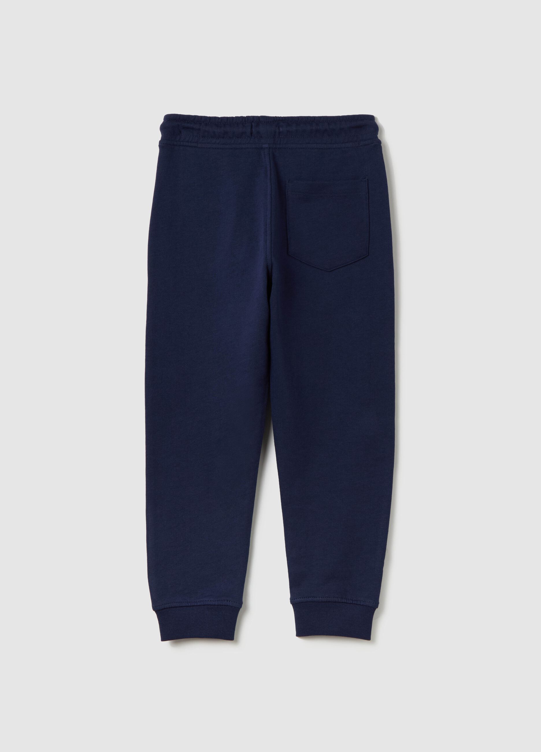 Cotton joggers with drawstring