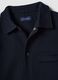 Breathable blue cotton-blend sweatshirt with regular-fit collar_1