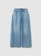 Sky Blue Cotton Wide Leg Jeans_4