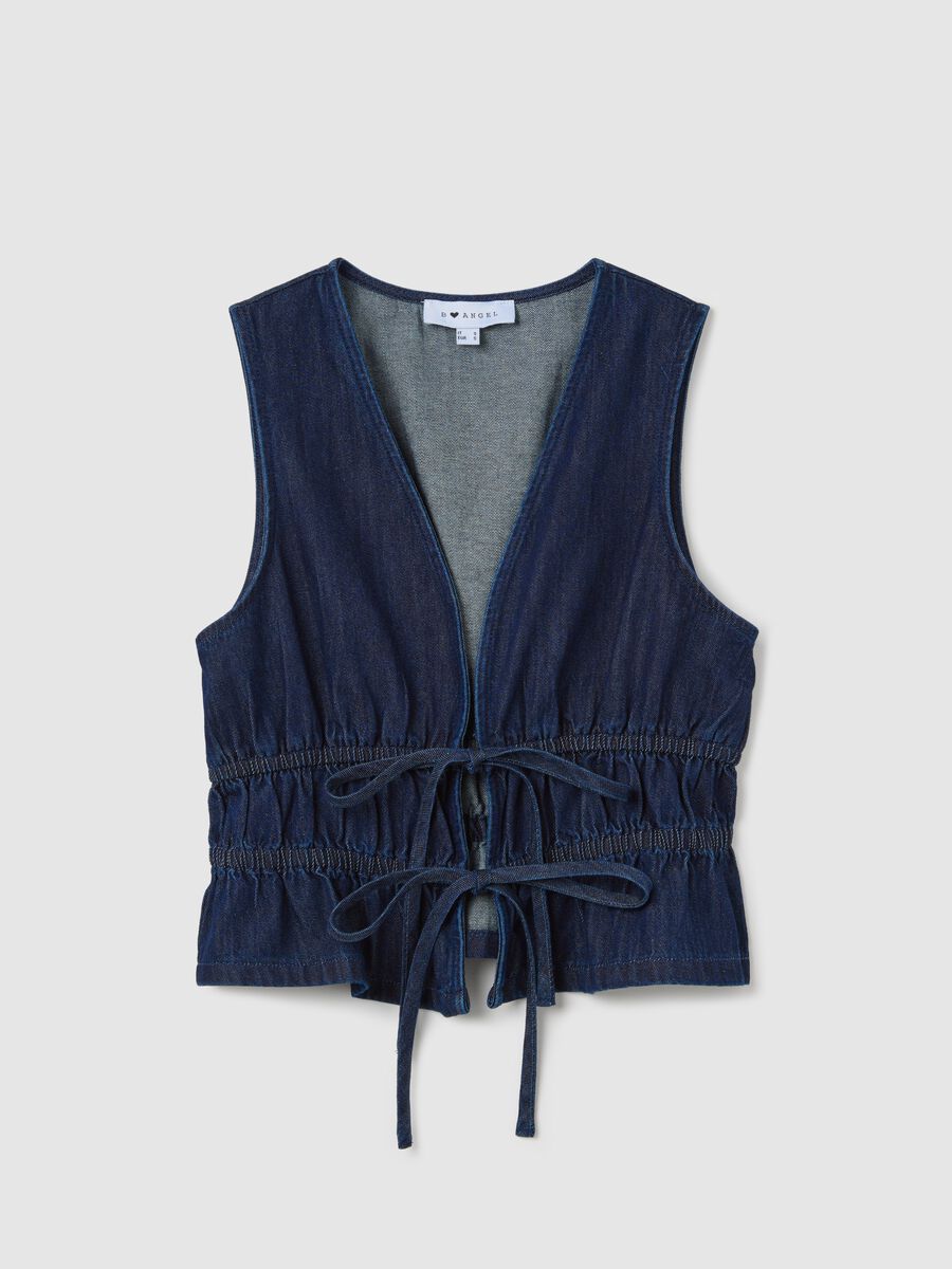 Denim top with laces_4