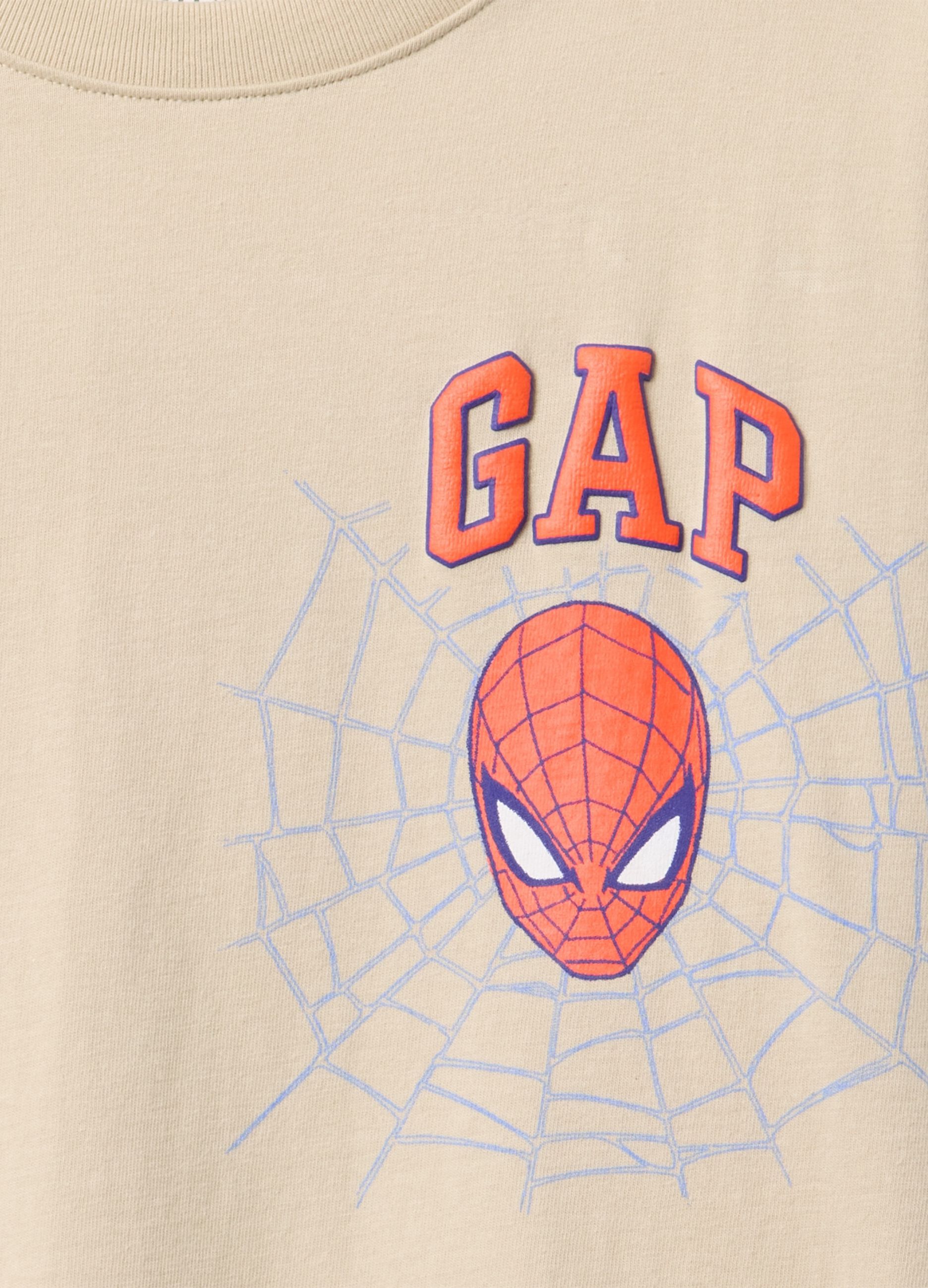 Beige T-shirt with GAP and Spider-Man print