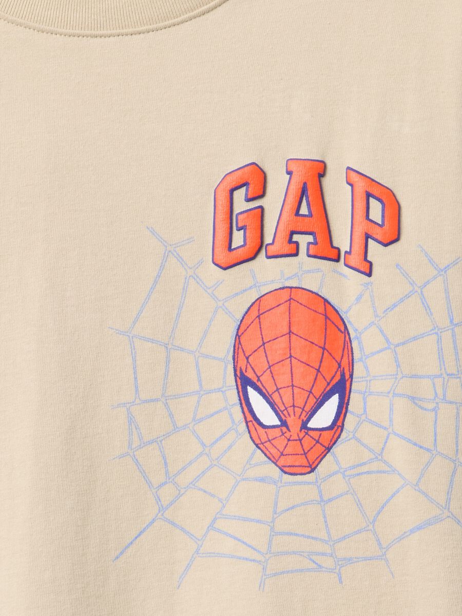Beige T-shirt with GAP and Spider-Man print_1