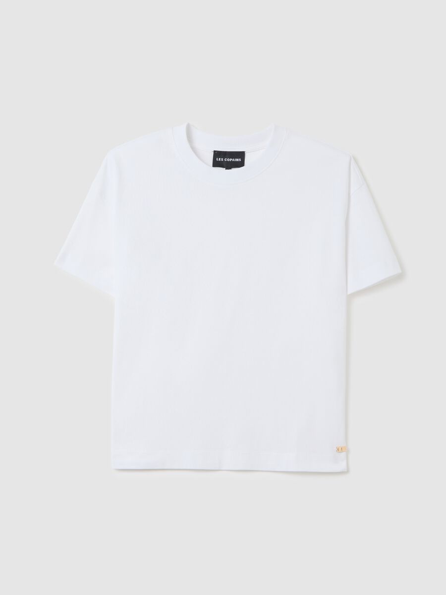Pure Cotton White T-shirt by Les Copains_4