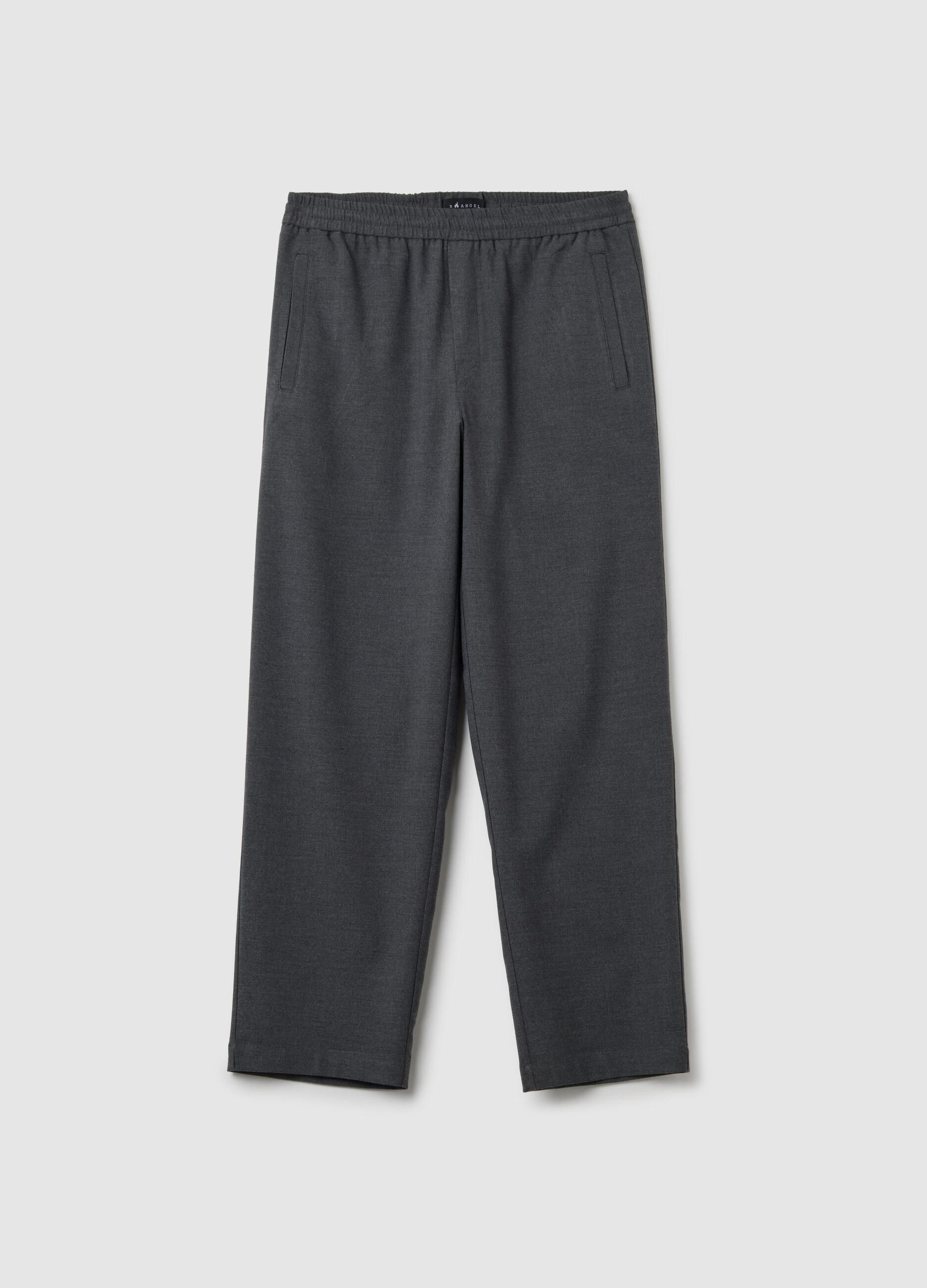 Grey Stretch Regular Fit Trousers