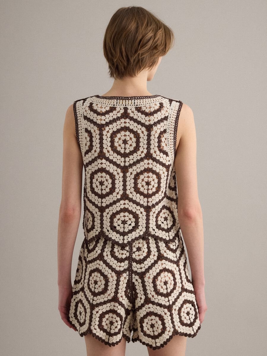 Top multicolor in crochet di misto cotone regular fit_3