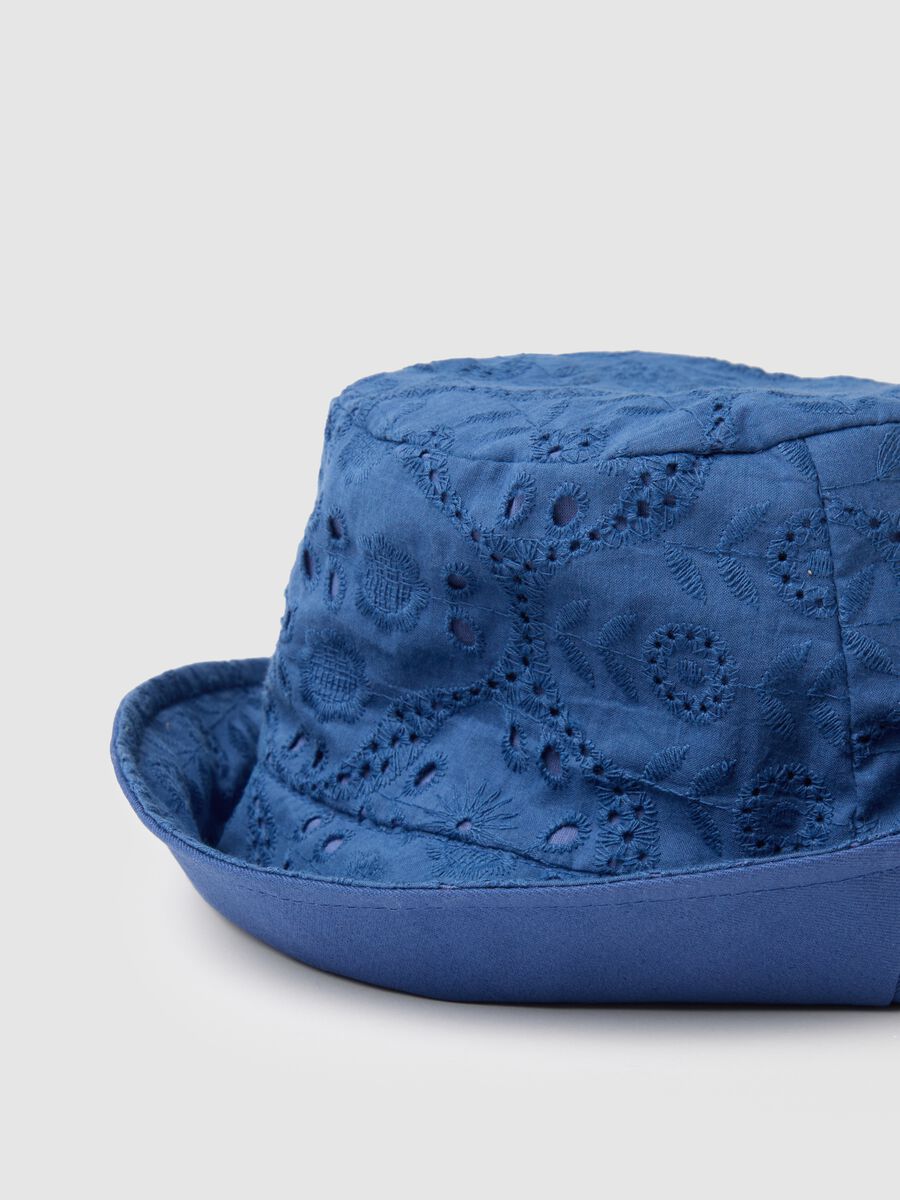 Women's pure cotton blue hat_2