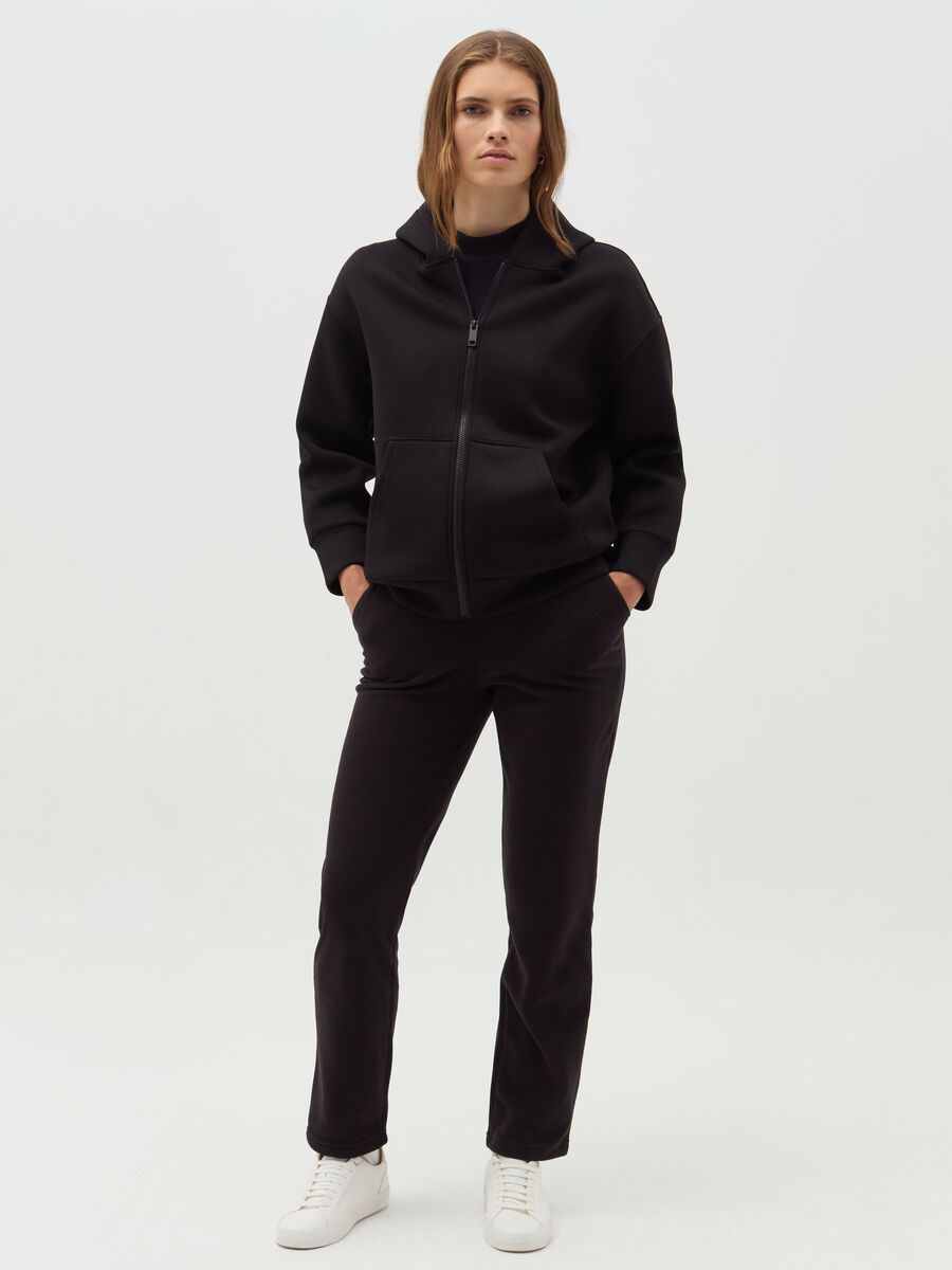 Pantaloni slim fit in pile_1