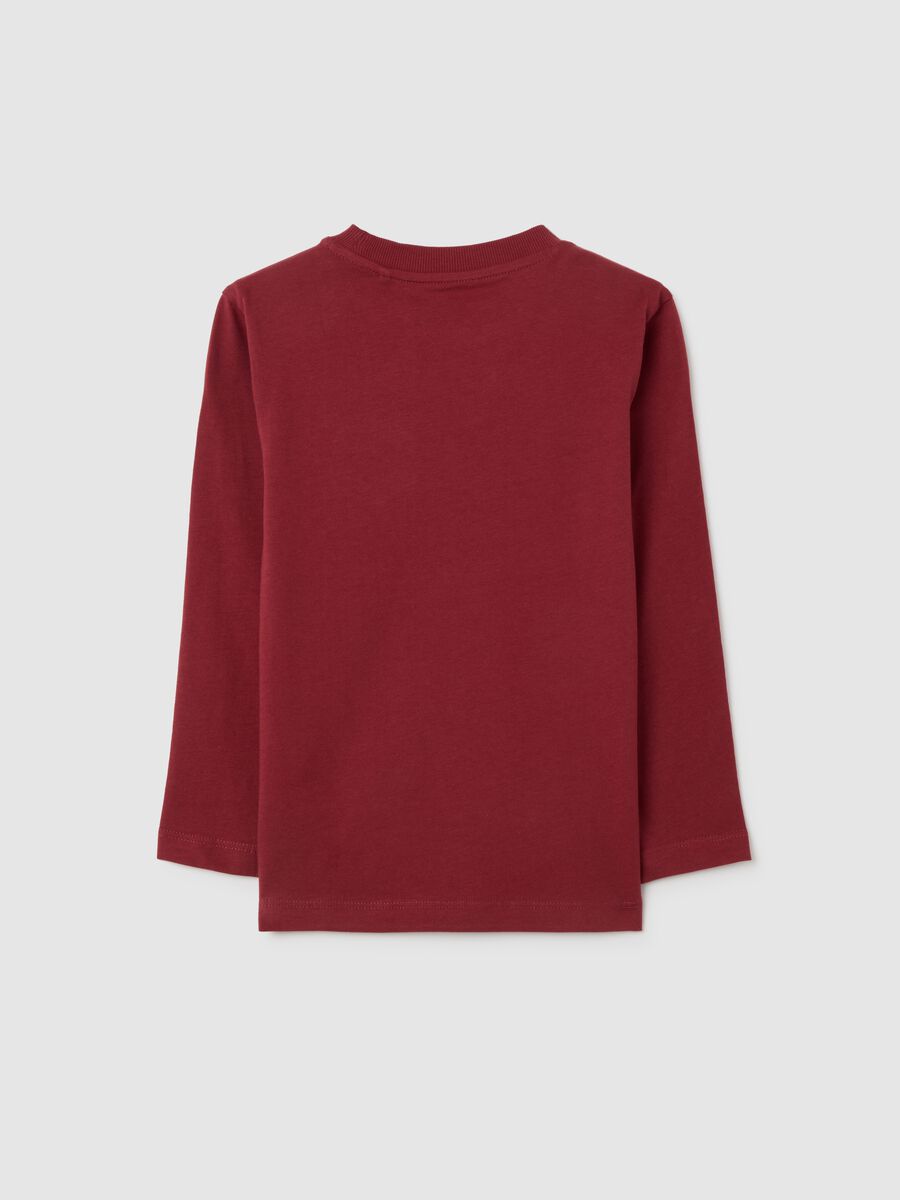 Red cotton blend regular fit child's T-shirt_1