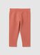 Girls' Pink Stretch Cotton Slim Fit Leggings_0