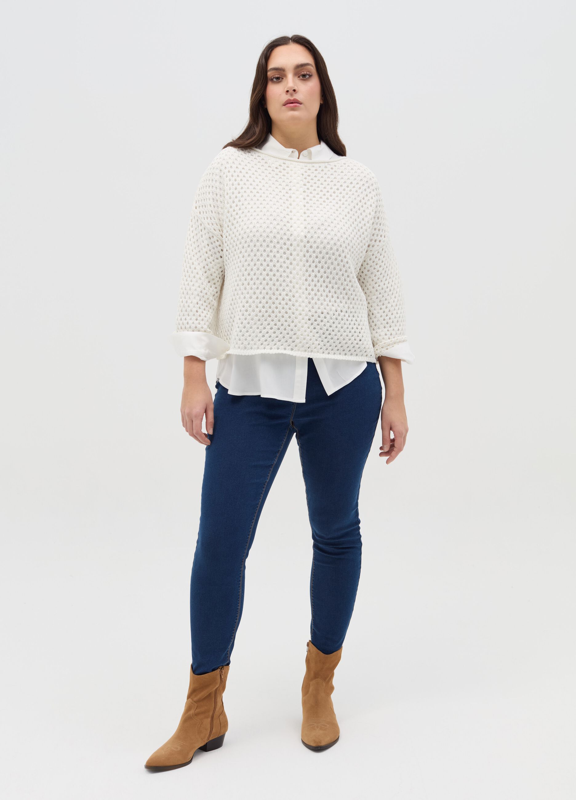 Curvy crochet top