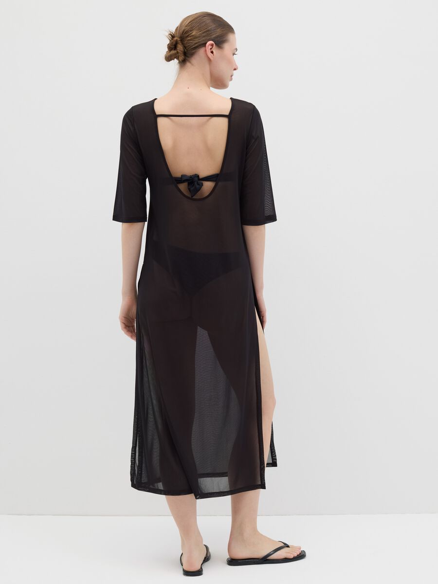 Long black beach cover-up dress_3
