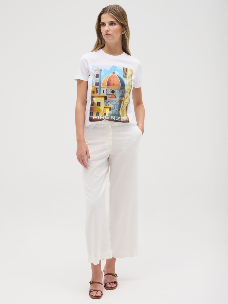 Women's White Pure Cotton T-Shirt Regular Fit_1