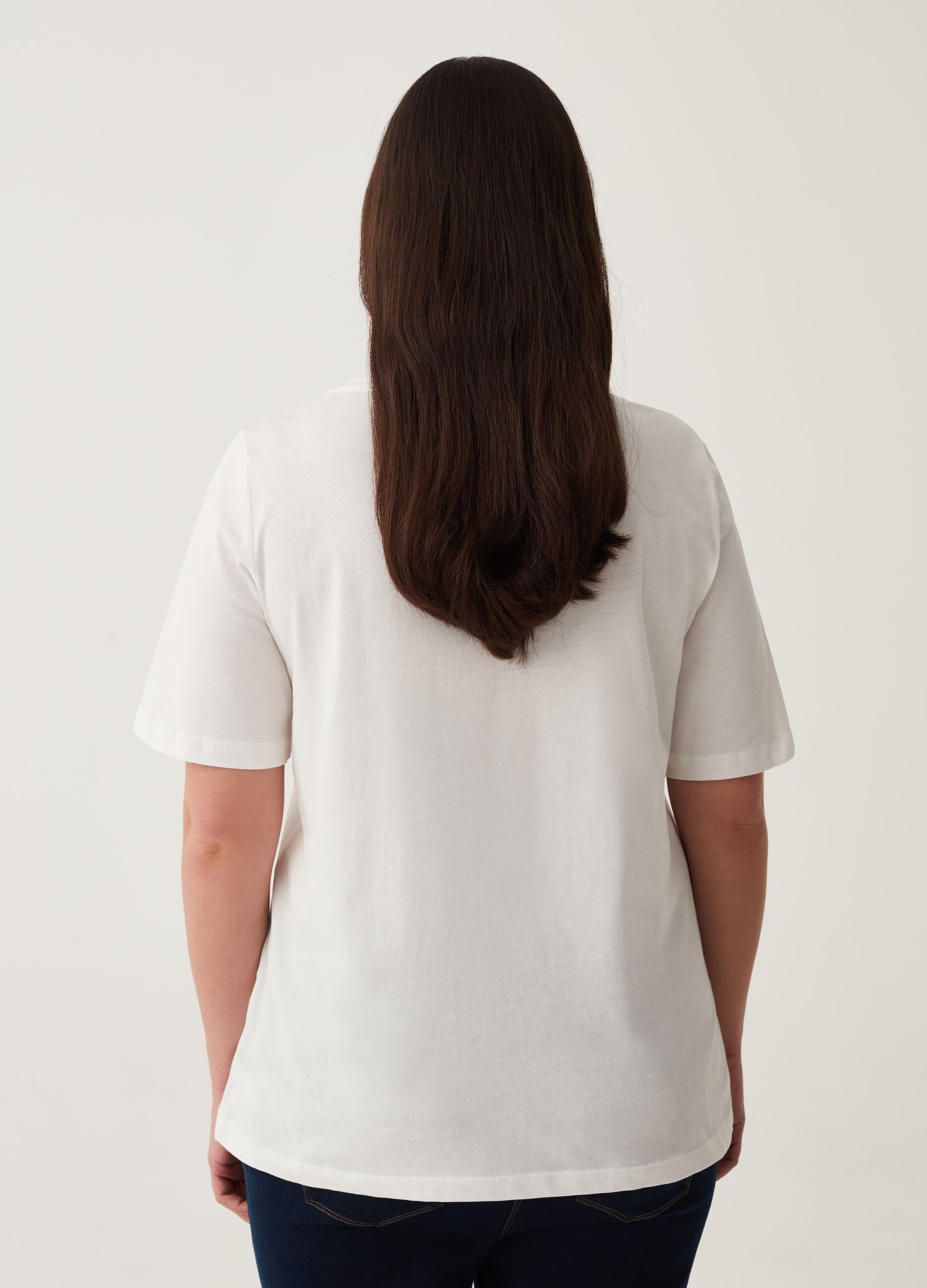 T-shirt con stampa fiori Curvy_2
