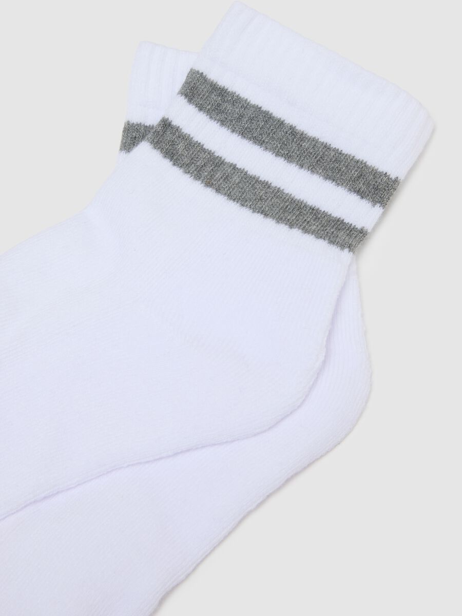 Multicolour striped cotton blend regular fit sock tripack_1