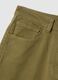 Pantaloni chino in cotone elasticizzato verde regular fit_1