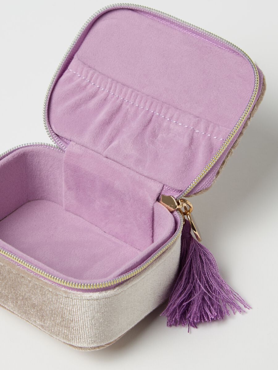Jewellery box in quilted velvet_2