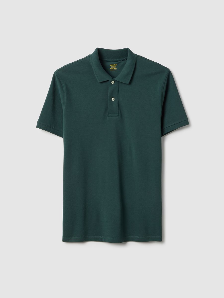 Green pure cotton polo shirt regular fit_4