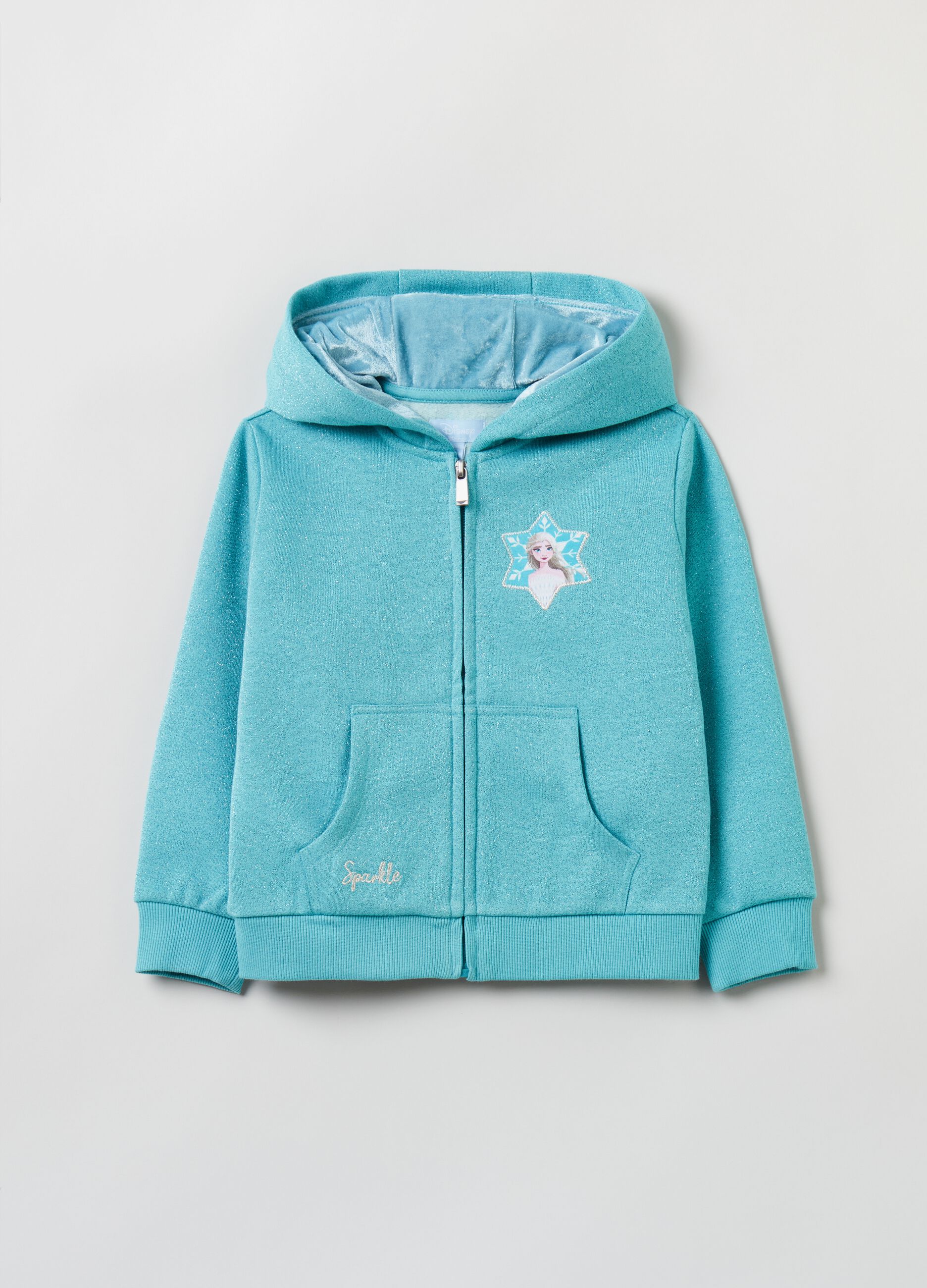 Full-zip con cappuccio e patch Frozen Elsa_0