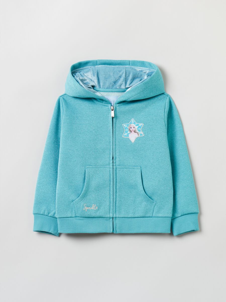 Full-zip con cappuccio e patch Frozen Elsa_0