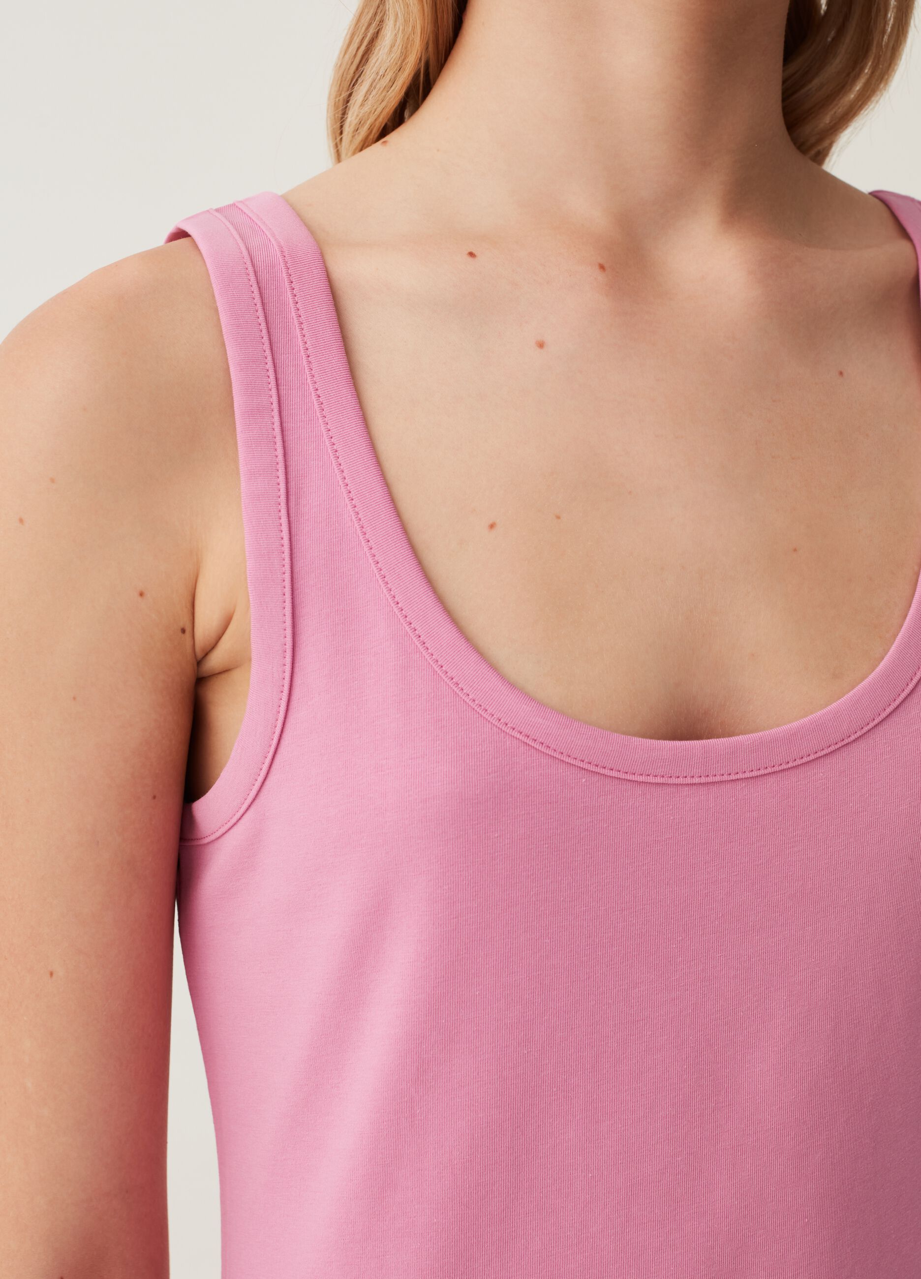 Tank top in cotone stretch_3