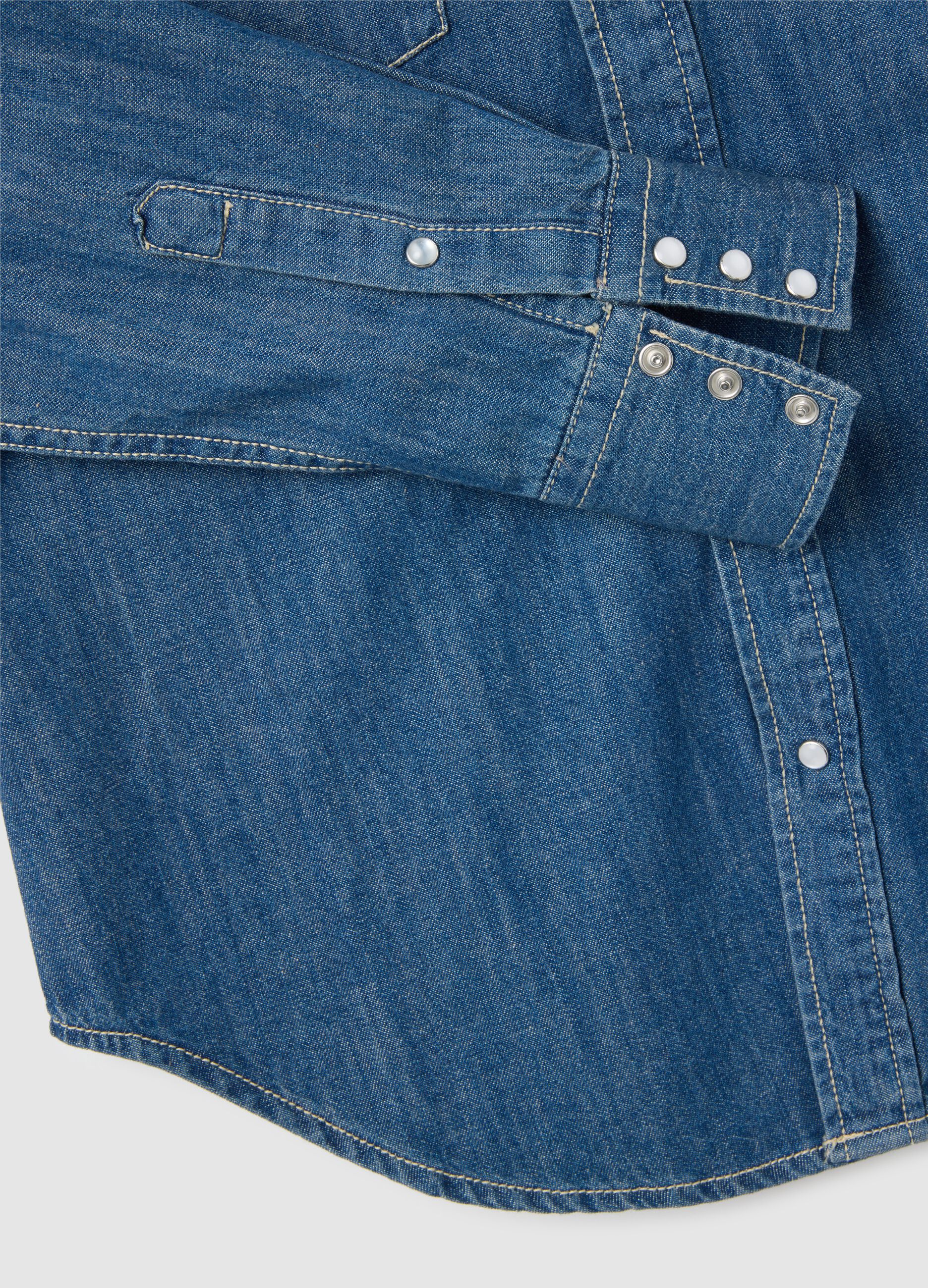 Pure Cotton Denim Regular Fit Shirt