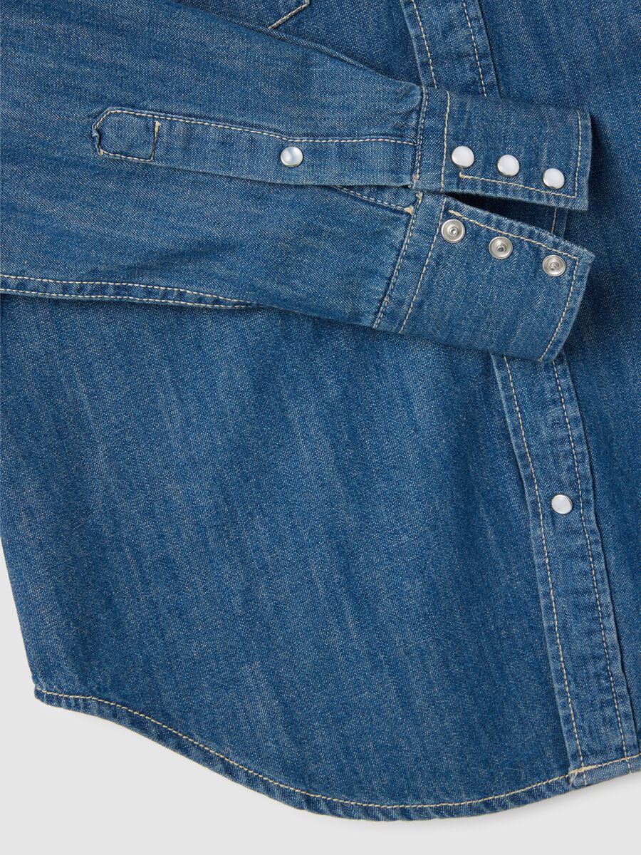Pure Cotton Denim Regular Fit Shirt_1